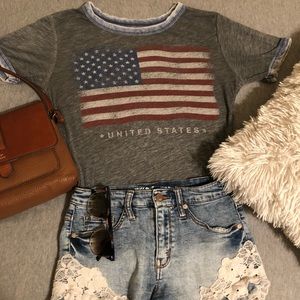 gray patriotic american flag shirt